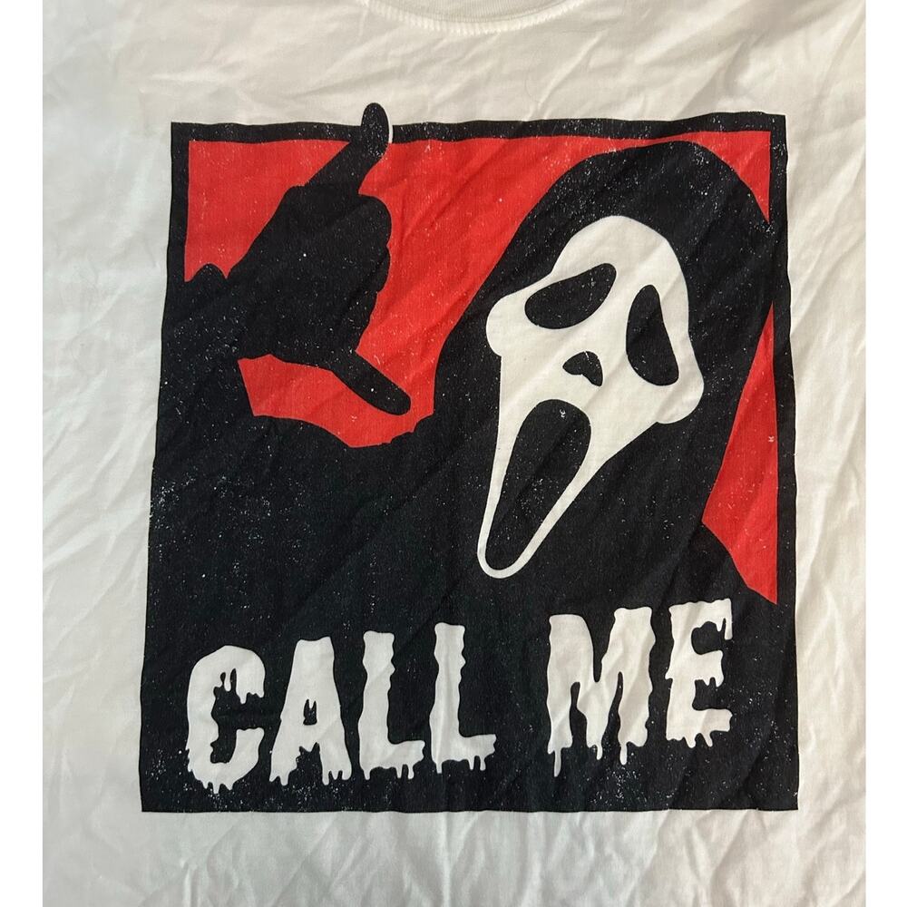 GHOST FACE Graphic Tee NEW White Short Sleeve Size L